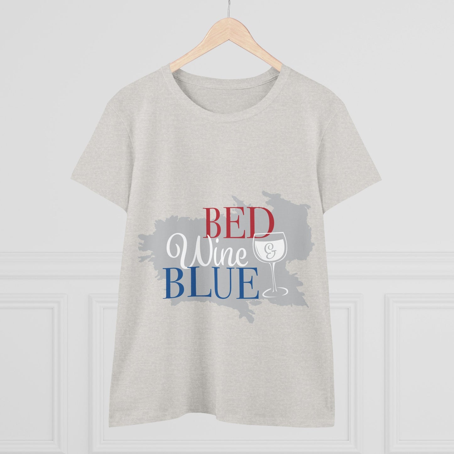 Bed, Wine and Blue 4th of July tee