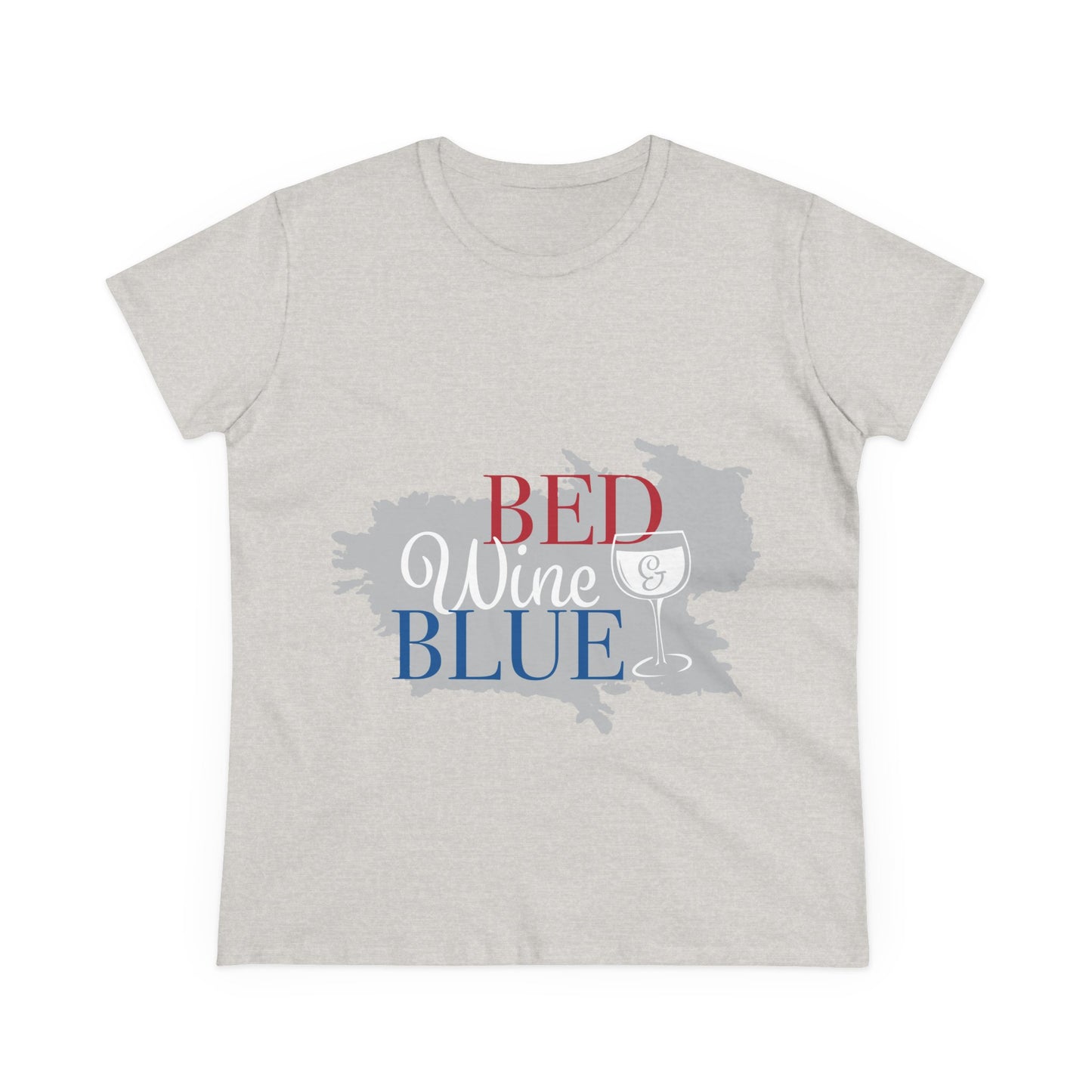 Bed, Wine and Blue 4th of July tee