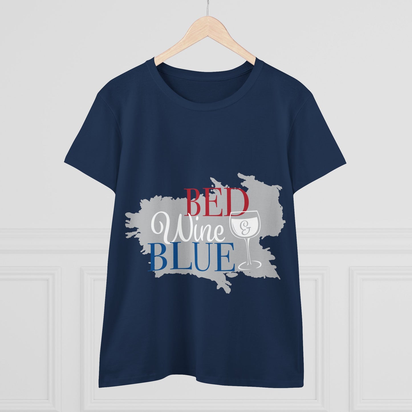 Bed, Wine and Blue 4th of July tee