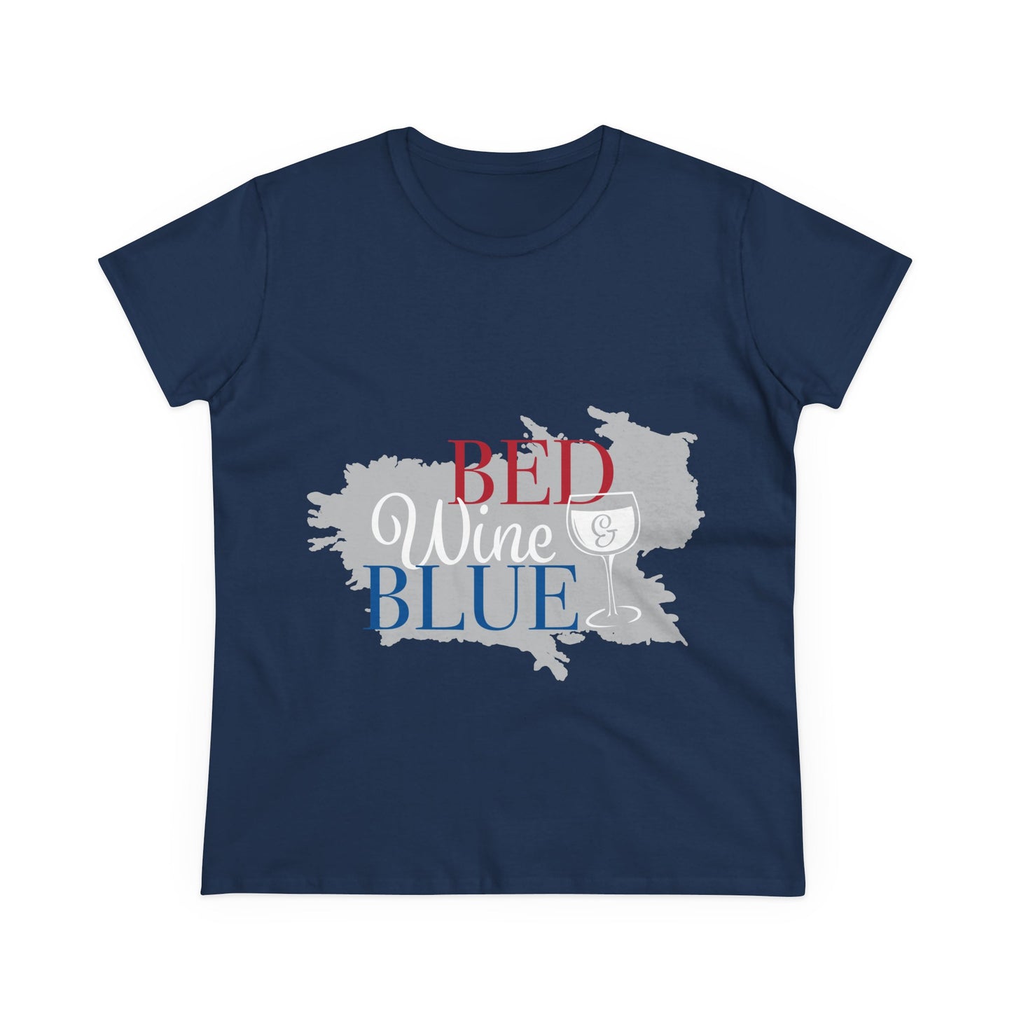 Bed, Wine and Blue 4th of July tee
