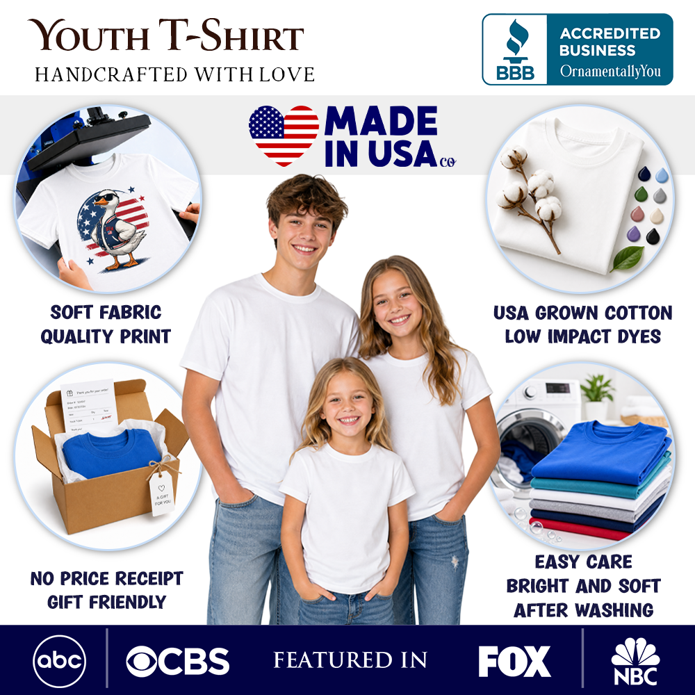 Kids Red White & Proud Winnie-the-Pooh T-Shirt, 1926 A.A. Milne Youth Patriotic 4th of July Tee